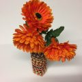 Flaschenvase Upcycling Handarbeitseckle