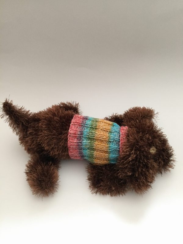 Hund gestrickt Unikat Handarbeitseckle