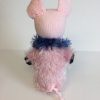 Flaschendeko Schweinchen gestrickt Handarbeitseckle