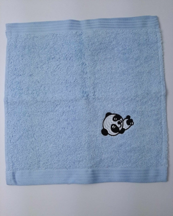 Handtuch bestickt Panda Handarbeitseckle