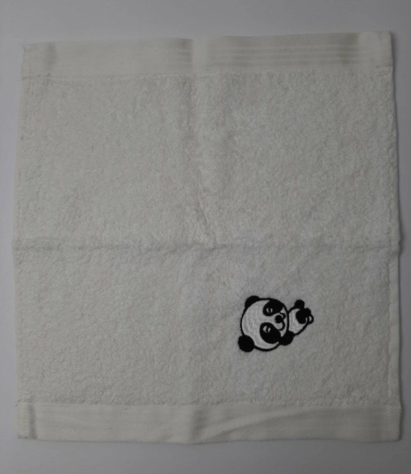 Handtuch bestickt Panda Handarbeitseckle