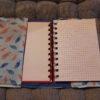 Cover mit Notizbuch, Diary, Tagebuch, Handarbeitseckle